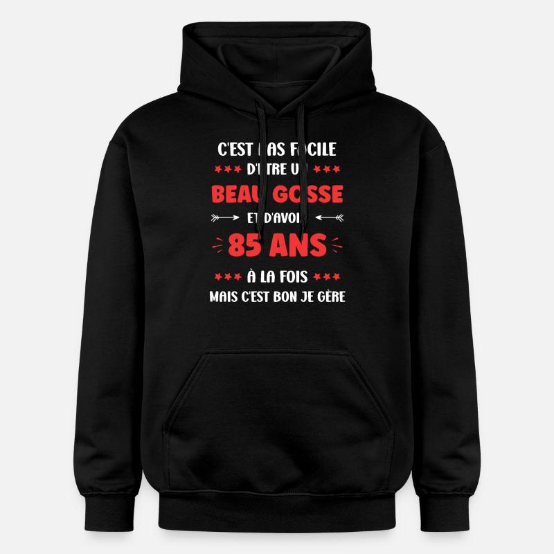 85 ANS - Sweat à capuche Softstyle® Gildan Unisexe - noir