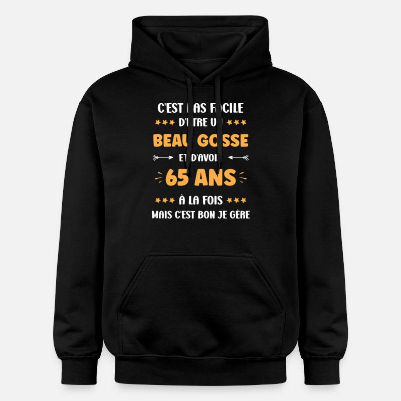 65 ANS - Sweat à capuche Softstyle® Gildan Unisexe - noir