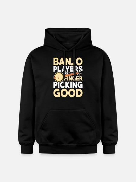 Banjo Players Are Finger-Picking - Gildan Unisex Softstyle® Midweight Hoodie - black
