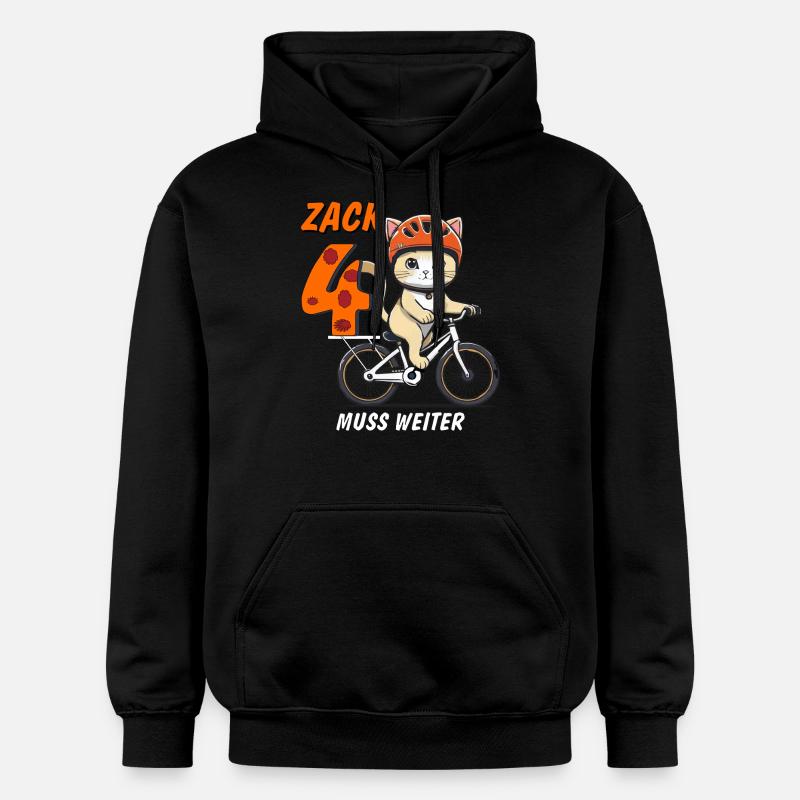 VÉLO CHAT ZACK FOUR - Sweat à capuche Softstyle® Gildan Unisexe - noir