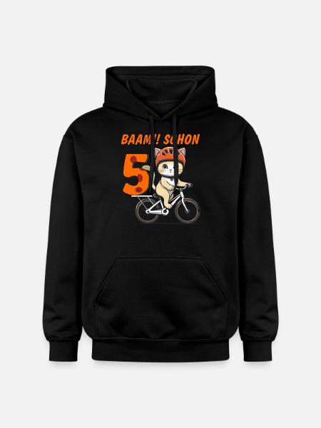 VÉLO CHAT BAAM !! DÉJÀ CINQ - Sweat à capuche Softstyle® Gildan Unisexe - noir