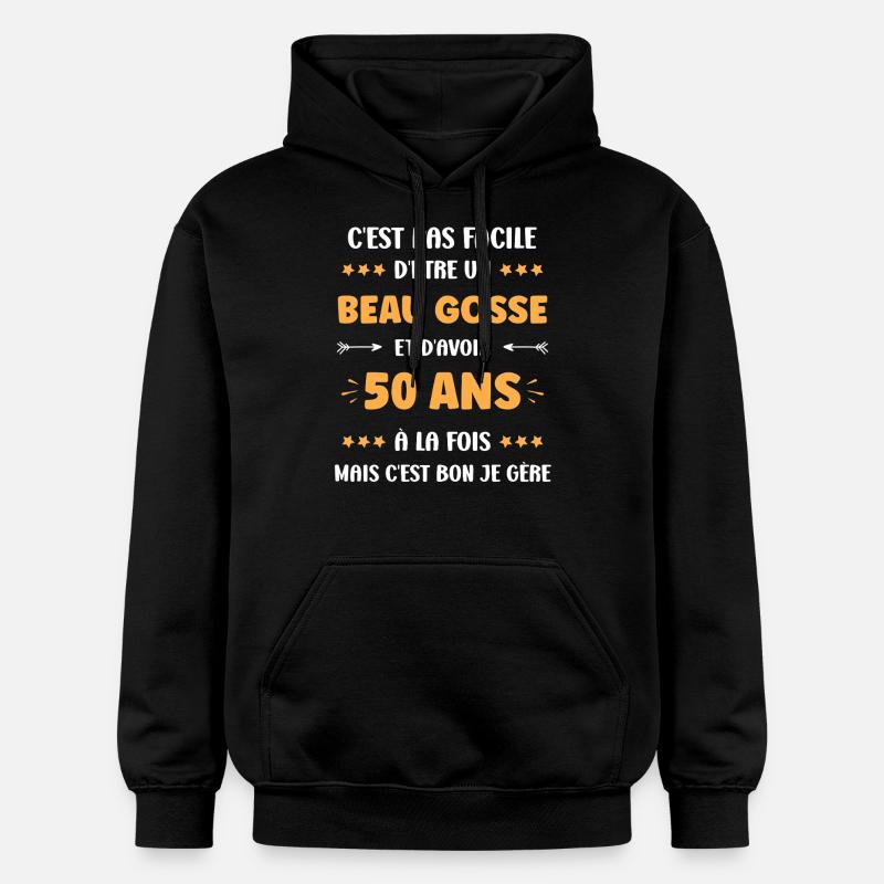 50 ANS - Sweat à capuche Softstyle® Gildan Unisexe - noir