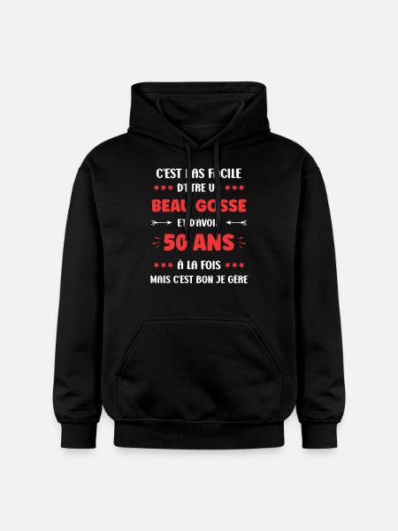 50 ANS - Sweat à capuche Softstyle® Gildan Unisexe - noir