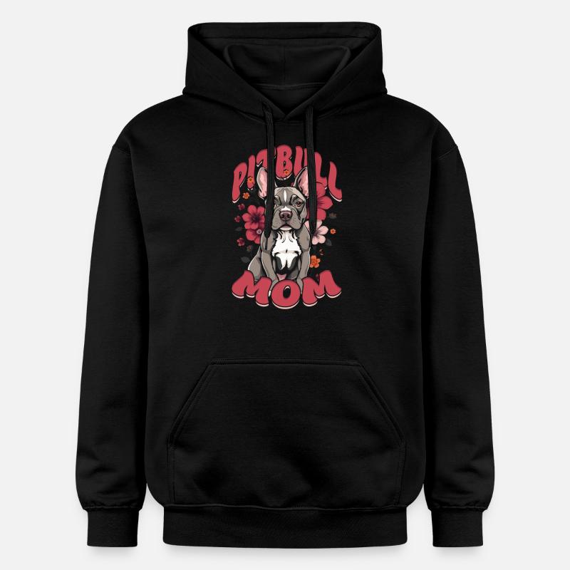 Maman Pitbull Pitbulls - Sweat à capuche Softstyle® Gildan Unisexe - noir