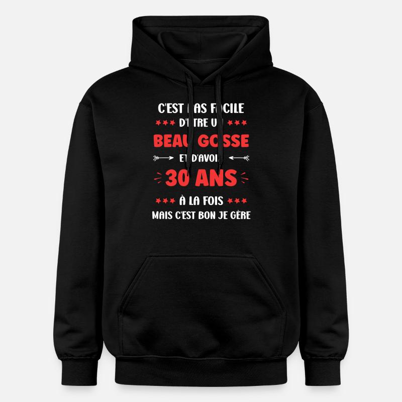 30 ANS - Sweat à capuche Softstyle® Gildan Unisexe - noir