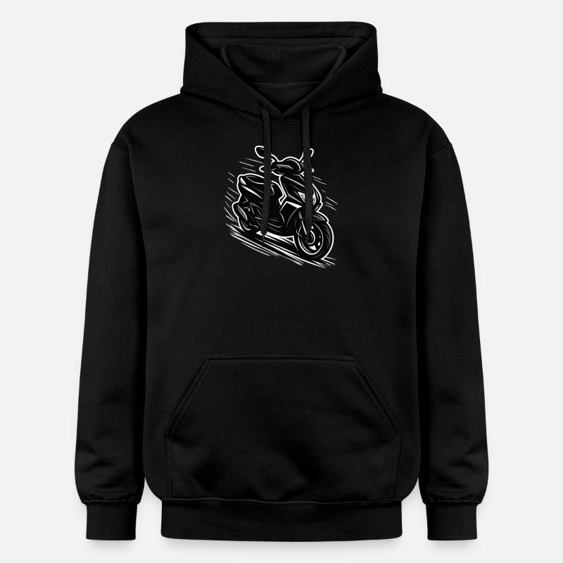 Roller Scooter 50ccm - Gildan Unisex Softstyle® Midweight Hoodie - Schwarz
