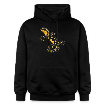 Salamanders Salamander - Gildan Unisex Softstyle® Midweight Hoodie - Schwarz - Vorne - Marisol (170cm) & Nik (191cm)