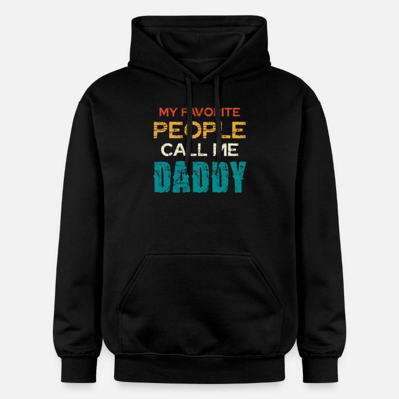 Mes proches m’appellent papa - Sweat à capuche Softstyle® Gildan Unisexe - noir