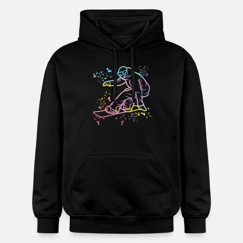 Snowboarder Snowboarding Snowboard - Sweat à capuche Softstyle® Gildan Unisexe - noir