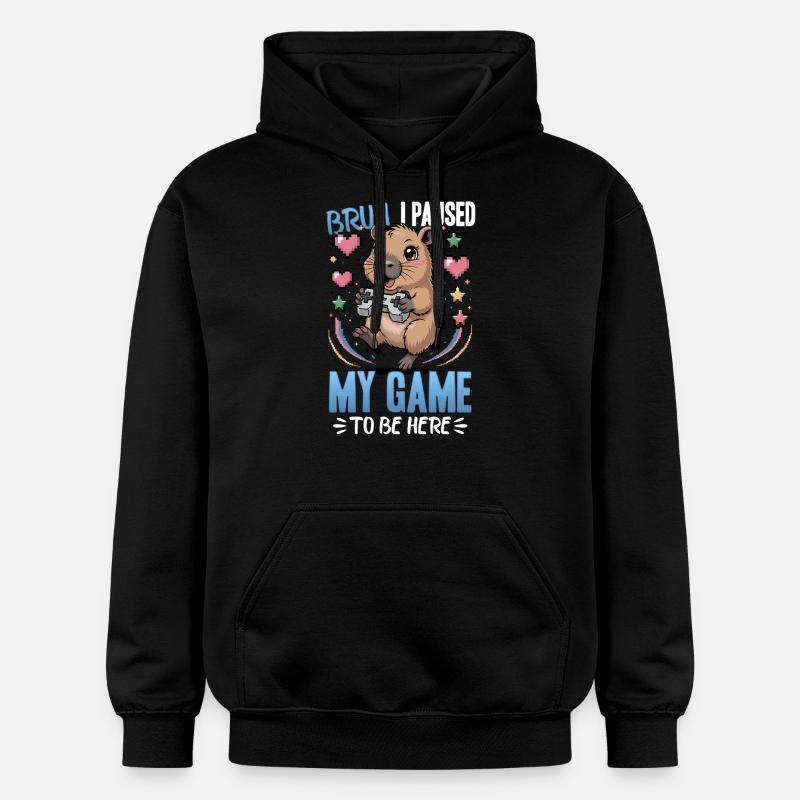 Capybara Gamer Gaming - Sweat à capuche Softstyle® Gildan Unisexe - noir