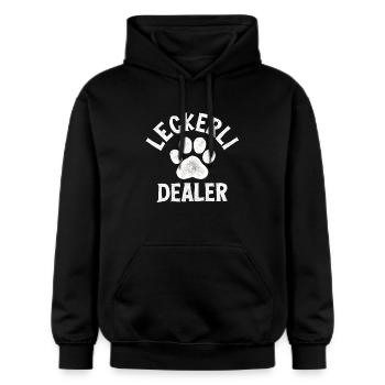 Hundebesitzer lustiger Spruch Hund Geschenk Idee - Gildan Unisex Softstyle® Midweight Hoodie - Schwarz - Vorne - Marisol (170cm) & Nik (191cm)