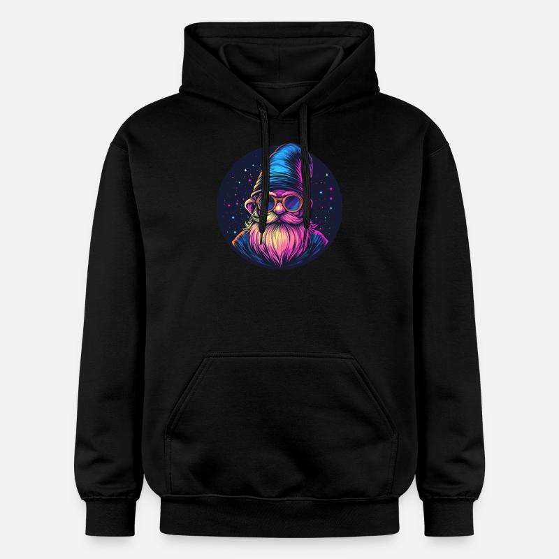 Space Dwarf Retro Look - Gildan Unisex Softstyle® Midweight Hoodie - black