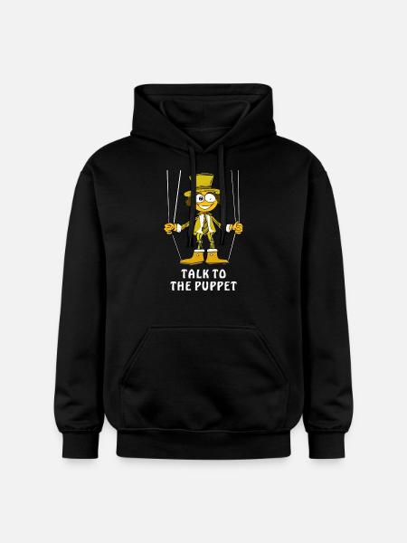 TALK TO THE PUPPET - Gildan Unisex Softstyle® Midweight Hoodie - black