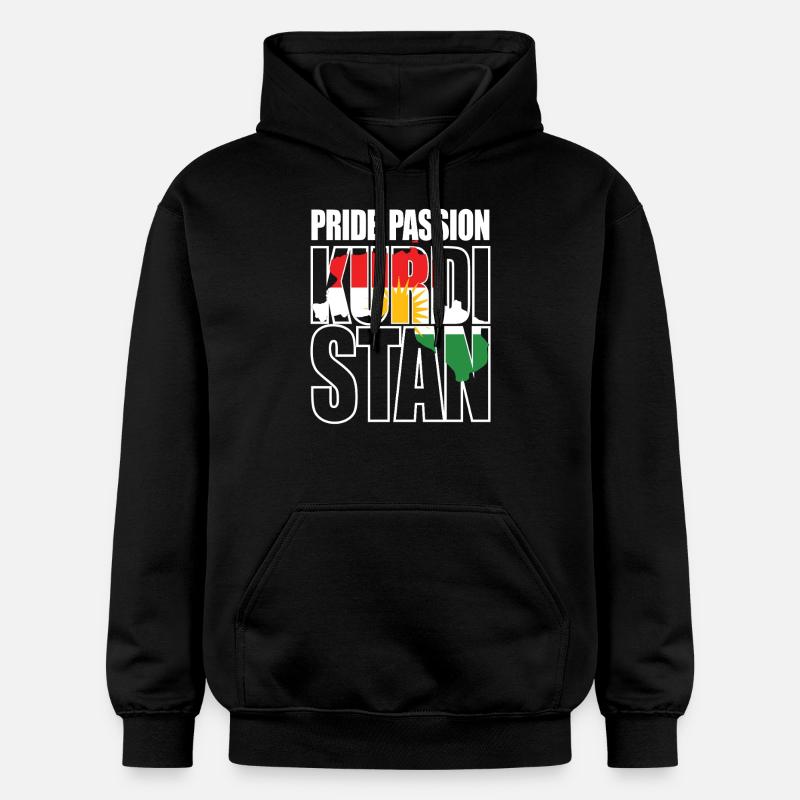 Fierté Passion Kurdistan Kurdes - Sweat à capuche Softstyle® Gildan Unisexe - noir