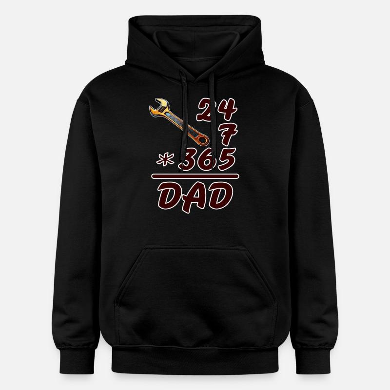 24-7-365 DAD - Sweat à capuche Softstyle® Gildan Unisexe - noir