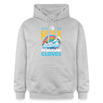 Météorologie amusante Passionnés de météo - Sweat à capuche Softstyle® Gildan Unisexe - gris clair chiné - Devant - Liana (172cm) & Jaron (178cm)