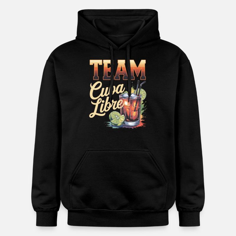 Cocktail Bartender Team Cuba Libre - Gildan Unisex Softstyle® Midweight Hoodie - black