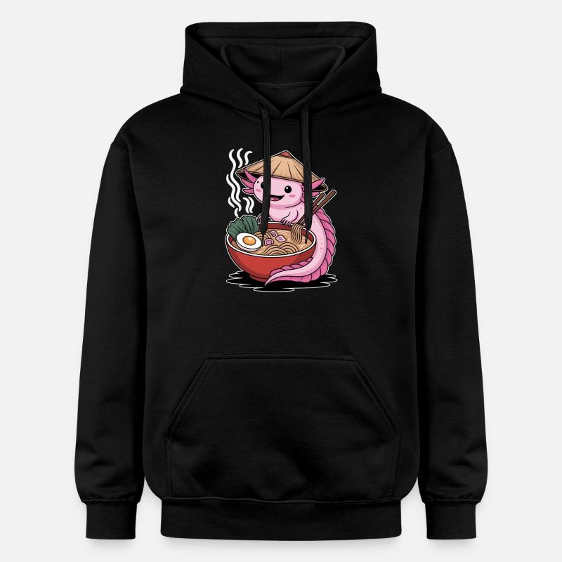 Ramen Axolotl à la japonaise - Sweat à capuche Softstyle® Gildan Unisexe - noir