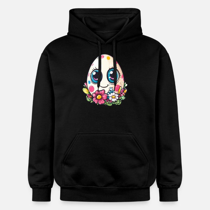 Oeuf Happy Dots - Sweat à capuche Softstyle® Gildan Unisexe - noir