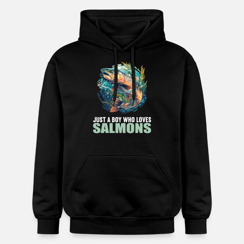 Saumon Saumon - Sweat à capuche Softstyle® Gildan Unisexe - noir