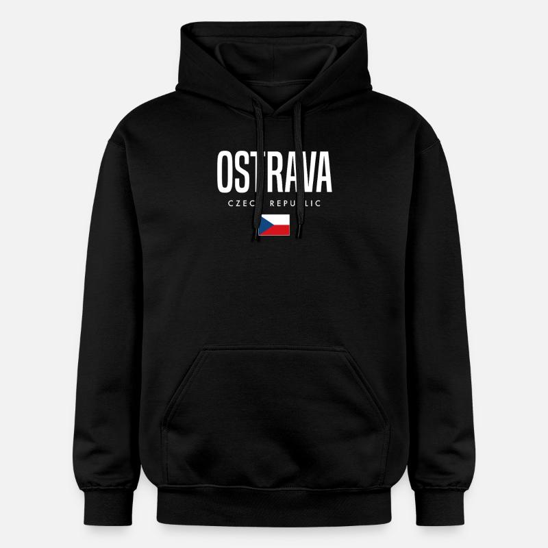Ostrava, République tchèque - Sweat à capuche Softstyle® Gildan Unisexe - noir