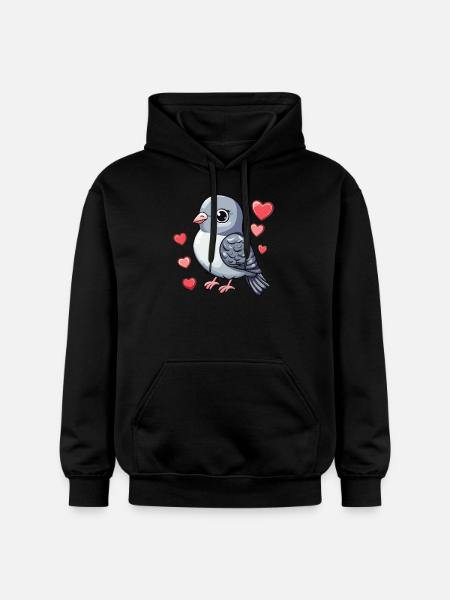 Dove full of love - Gildan Unisex Softstyle® Midweight Hoodie - black