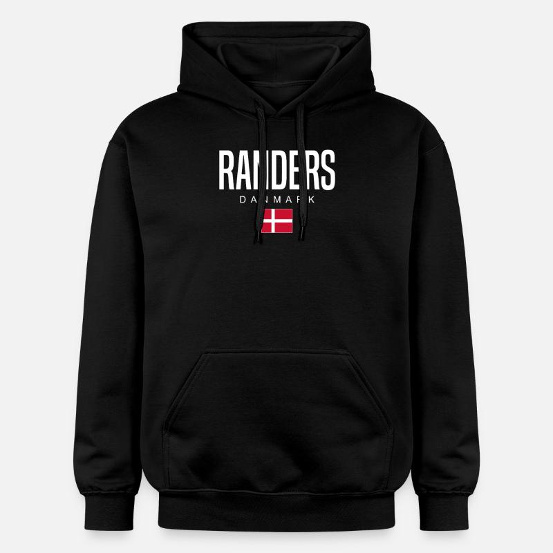 Randers, Danemark - Sweat à capuche Softstyle® Gildan Unisexe - noir