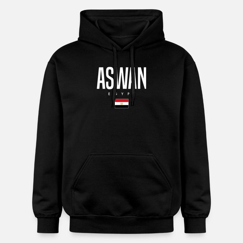 Assouan, Égypte - Sweat à capuche Softstyle® Gildan Unisexe - noir