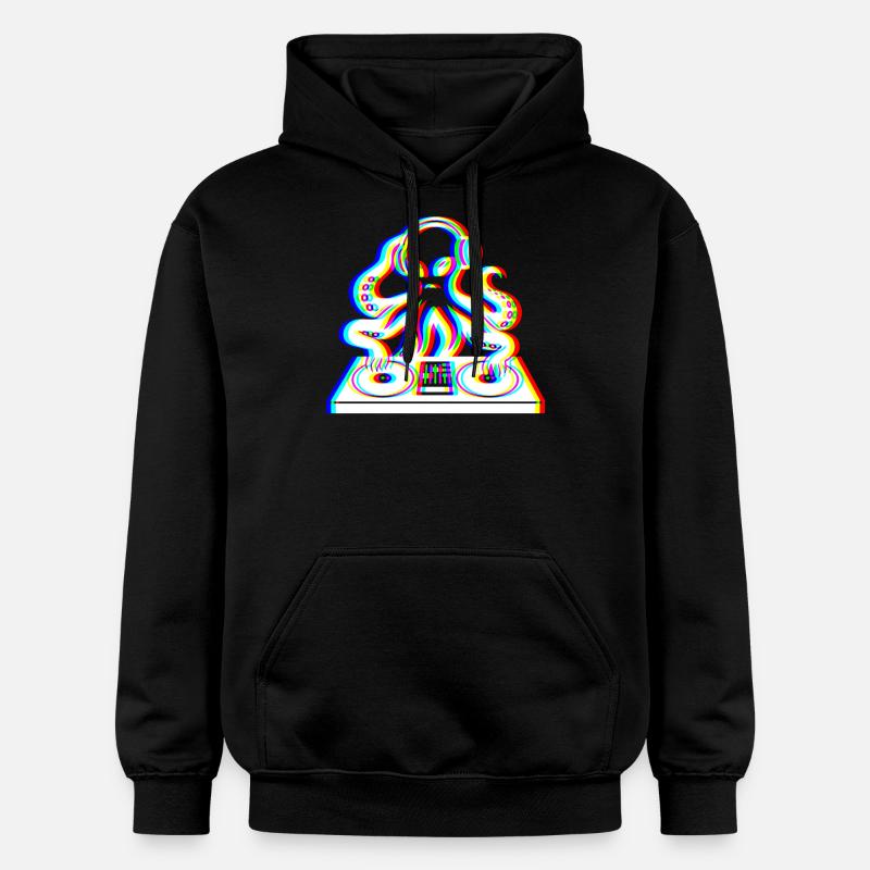 Kraken Glitch – Ta Bande Son! - Sweat à capuche Softstyle® Gildan Unisexe - noir