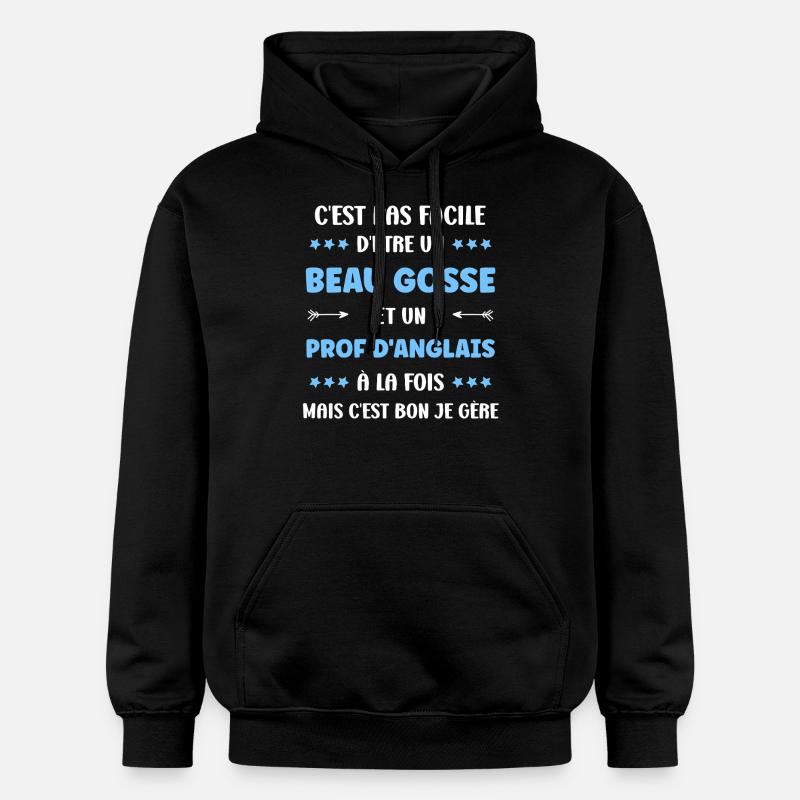 prof anglais - Sweat à capuche Softstyle® Gildan Unisexe - noir