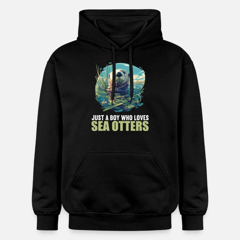 Loutre de mer - Sweat à capuche Softstyle® Gildan Unisexe - noir