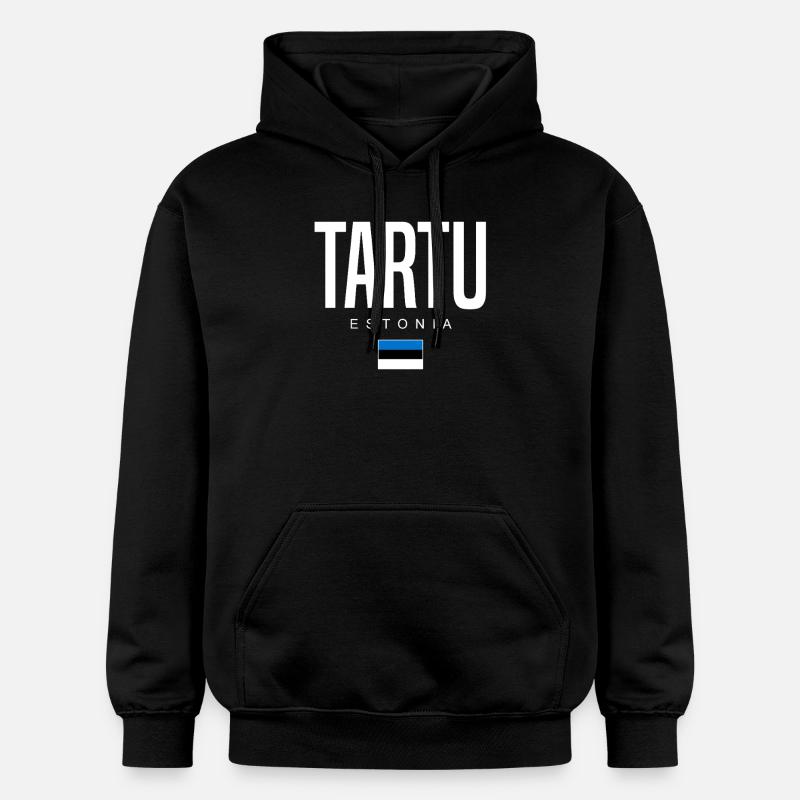 Tartu, Estonie - Sweat à capuche Softstyle® Gildan Unisexe - noir