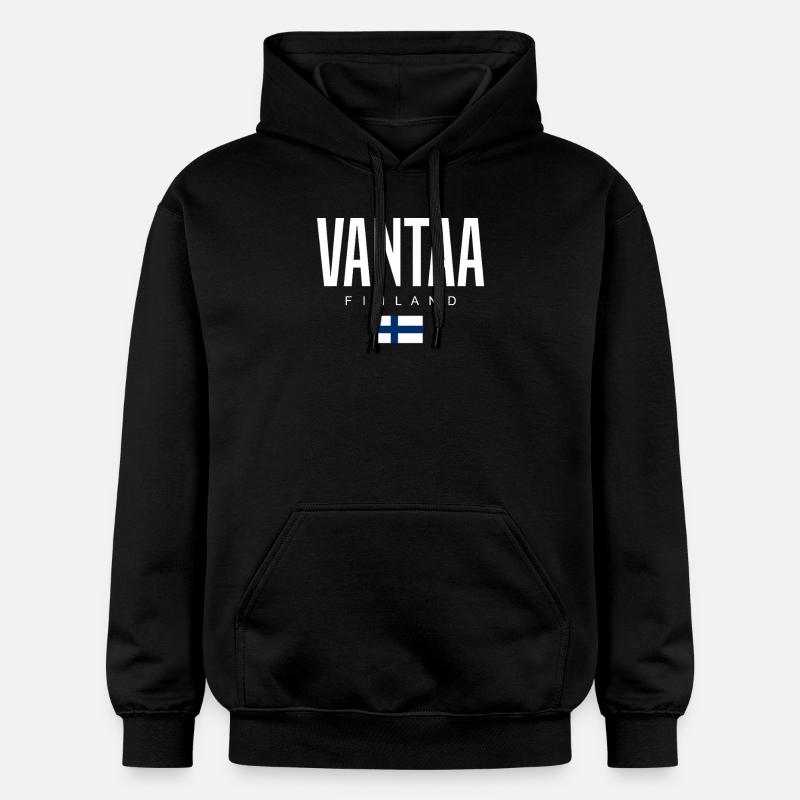 Vantaa, Finlande - Sweat à capuche Softstyle® Gildan Unisexe - noir
