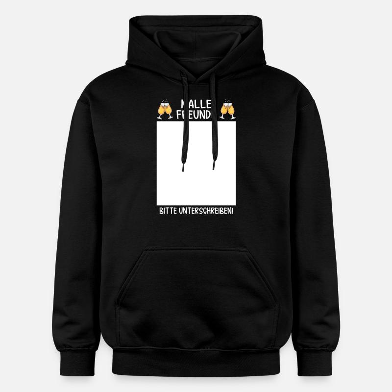 Malle les amis, signez - Sweat à capuche Softstyle® Gildan Unisexe - noir