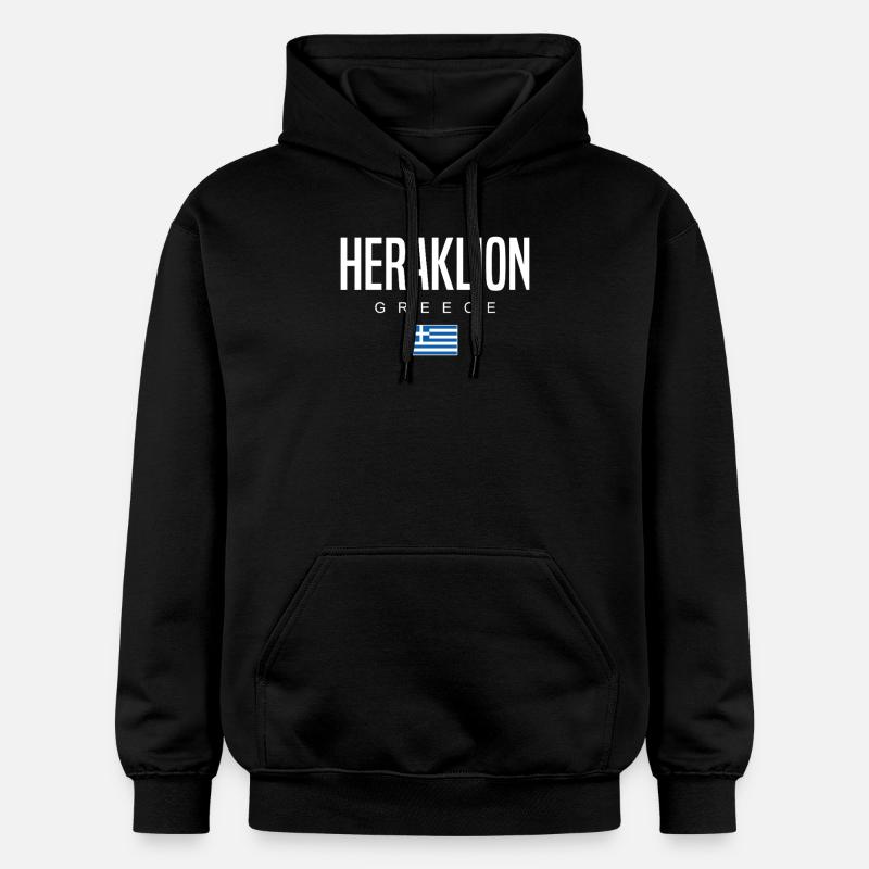Héraklion, Grèce - Sweat à capuche Softstyle® Gildan Unisexe - noir