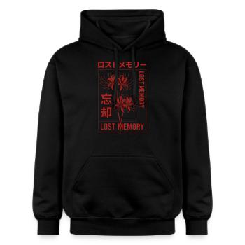 Spinnenlilie - Lost Memory - Gildan Unisex Softstyle® Midweight Hoodie - Schwarz - Vorne - Marisol (170cm) & Nik (191cm)