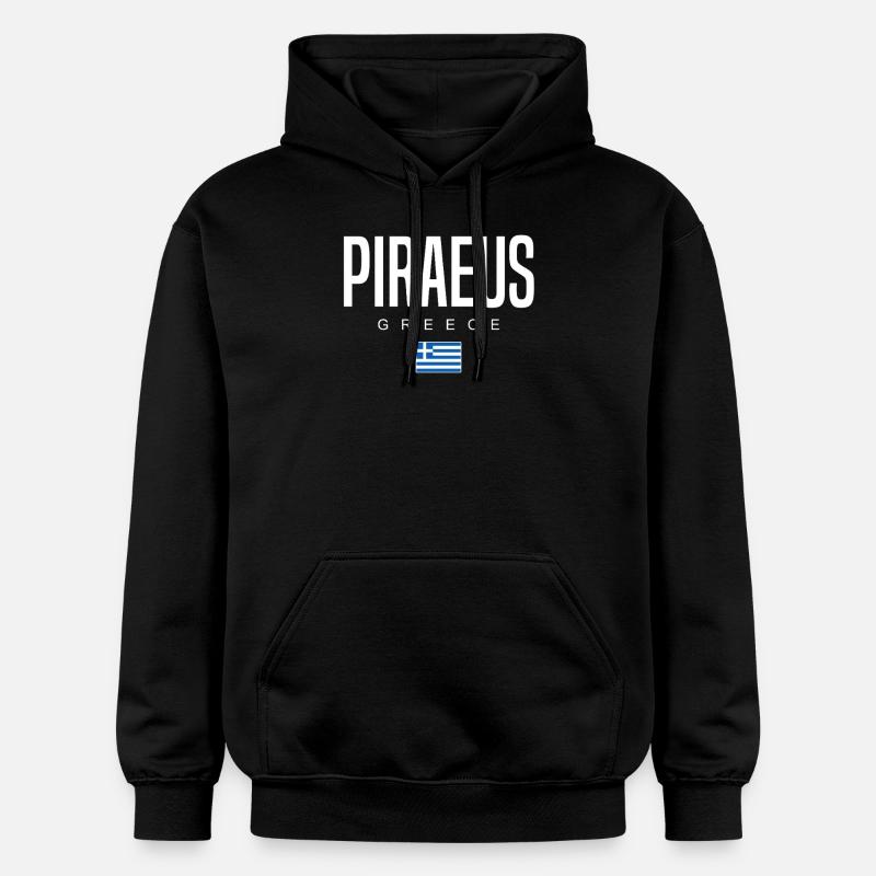 Le Pirée, Grèce - Sweat à capuche Softstyle® Gildan Unisexe - noir