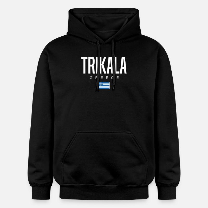Trikala, Grèce - Sweat à capuche Softstyle® Gildan Unisexe - noir