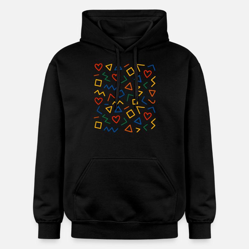 Conception de motifs géométriques - Sweat à capuche Softstyle® Gildan Unisexe - noir