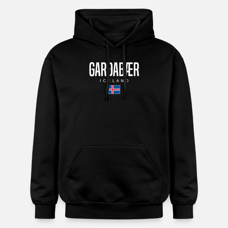Île de Garðabær - Sweat à capuche Softstyle® Gildan Unisexe - noir