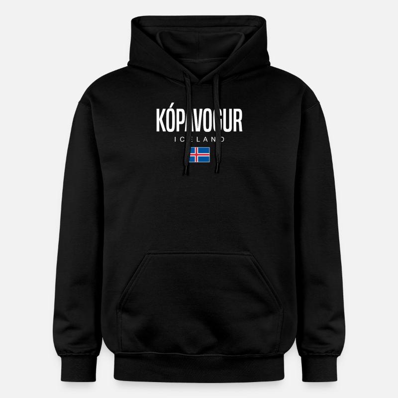 Île de Kópavogur - Sweat à capuche Softstyle® Gildan Unisexe - noir