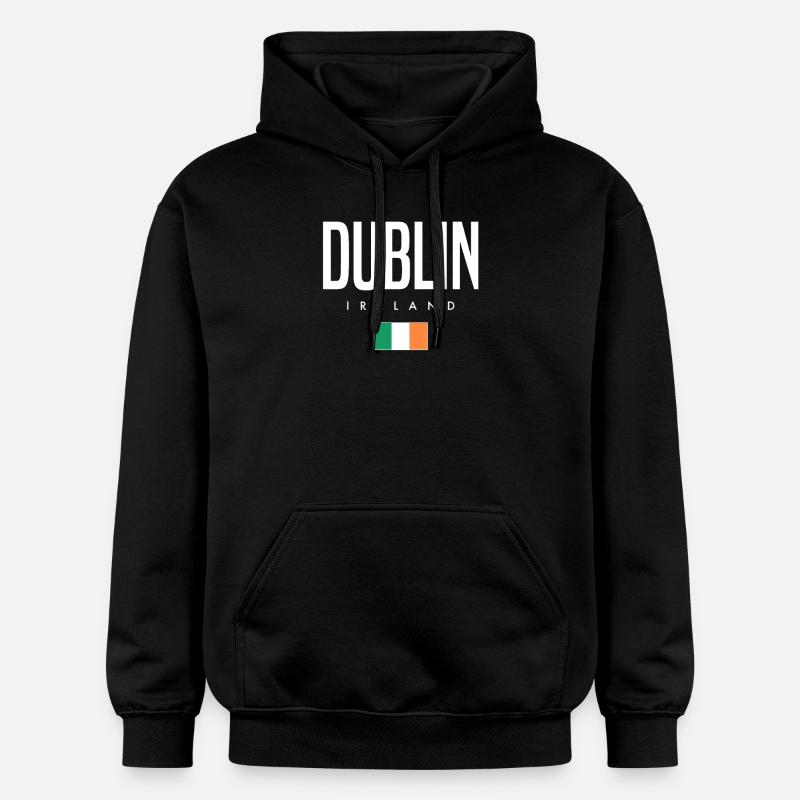 Dublin, Irlande - Sweat à capuche Softstyle® Gildan Unisexe - noir