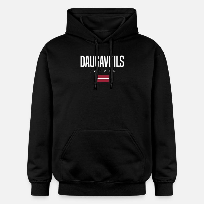 Daugavpils, Lettonie - Sweat à capuche Softstyle® Gildan Unisexe - noir