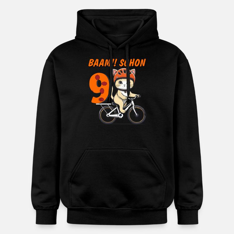 VÉLO CHAT BAAM !! DÉJÀ NEUF - Sweat à capuche Softstyle® Gildan Unisexe - noir