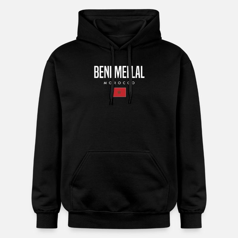 Beni Mellal, Maroc - Sweat à capuche Softstyle® Gildan Unisexe - noir