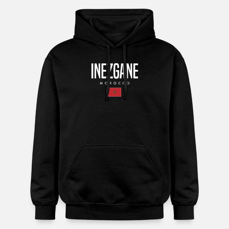 Inezgane, Maroc - Sweat à capuche Softstyle® Gildan Unisexe - noir