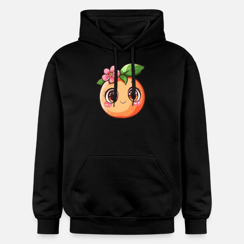 Pêche avec fleur - Sweat à capuche Softstyle® Gildan Unisexe - noir