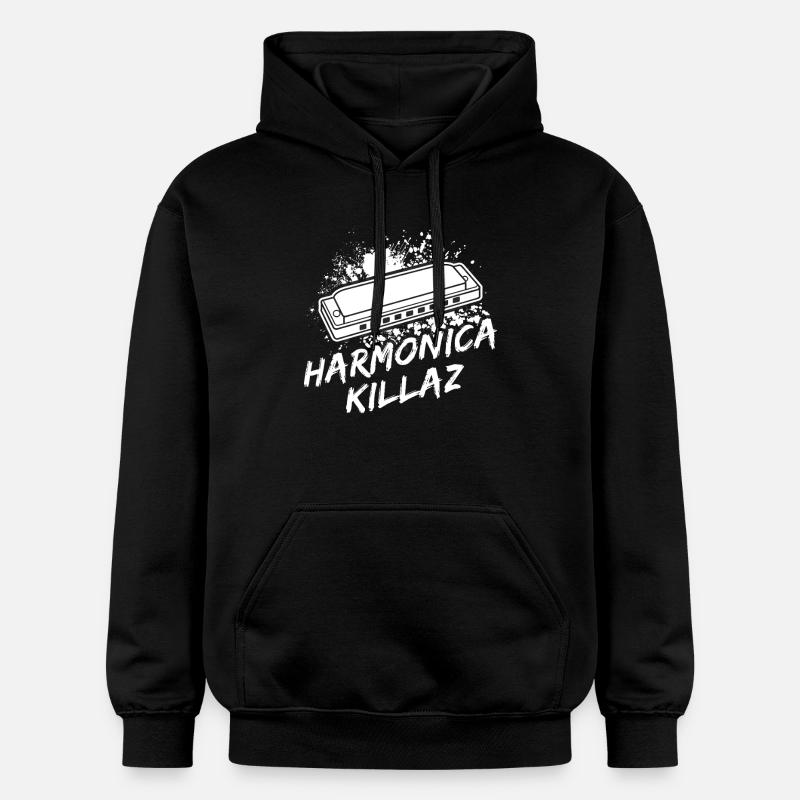 Harmonica Musican Killaz Harmonica - Gildan Unisex Softstyle® Midweight Hoodie - black