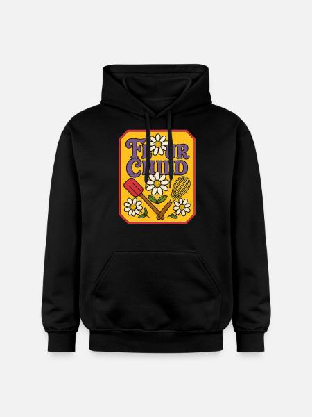 Mehl Kind Retro Backkunst - Gildan Unisex Softstyle® Midweight Hoodie - Schwarz