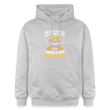 Bearded Dragon Reptile Lover Lizard Pet - Gildan Unisex Softstyle® Midweight Hoodie - light heather grey - Front - Liana (172cm) & Jaron (178cm)